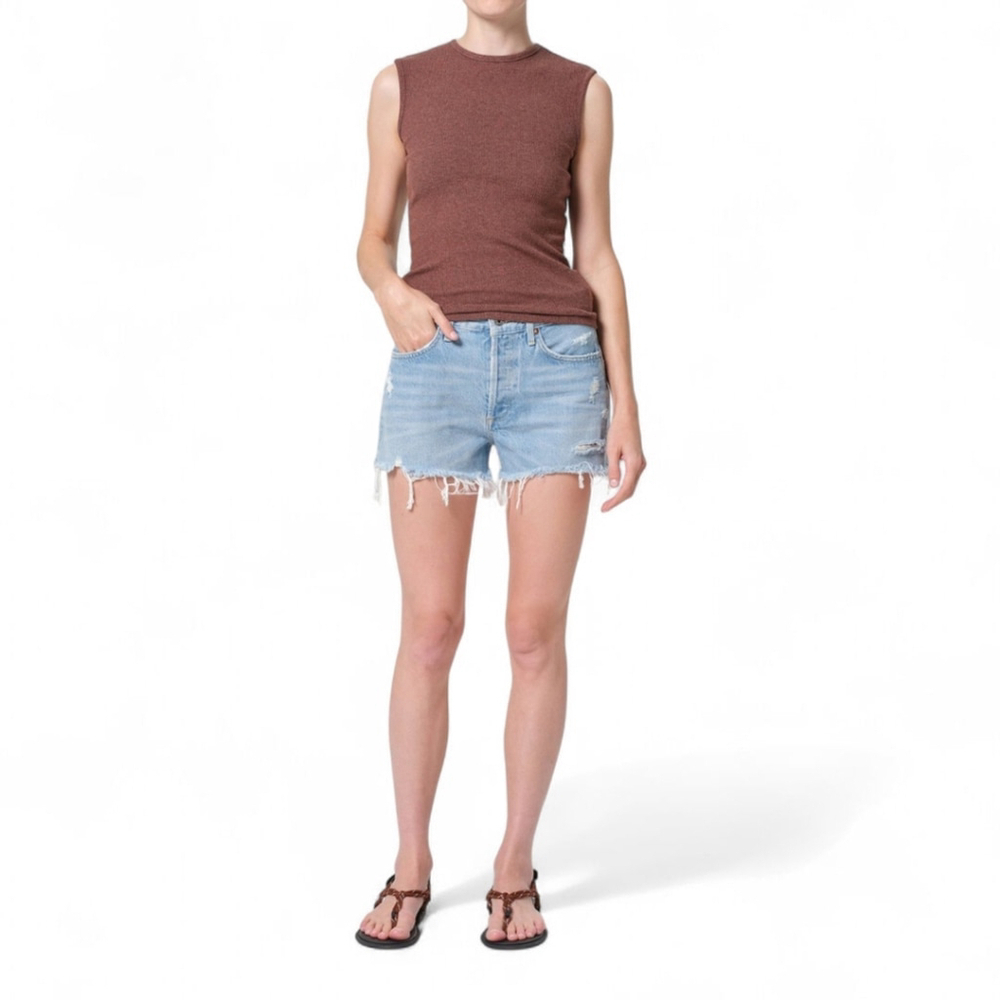 AGOLDE Parker Vintage Cut Off Jean Short High Waist Women's Sz 28 Swapmeet